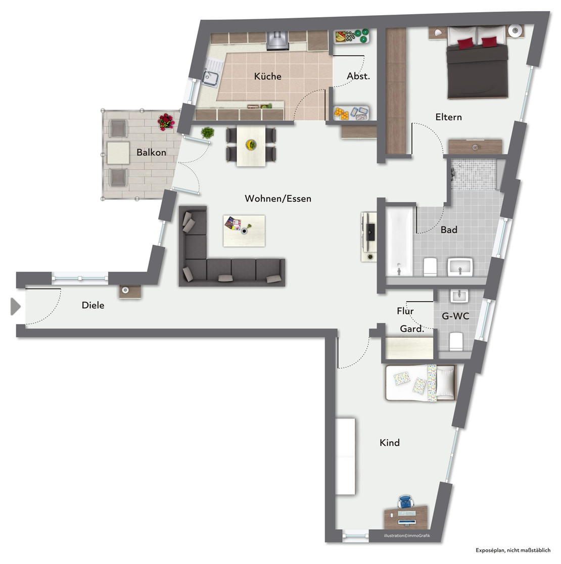 Neubauprojekt Walldorf - Grundriss Wohnung 4