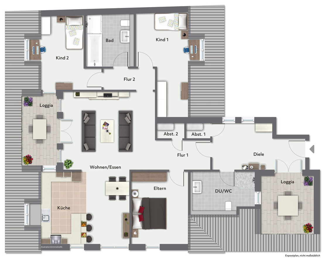 Neubauprojekt Walldorf - Grundriss Wohnung 5