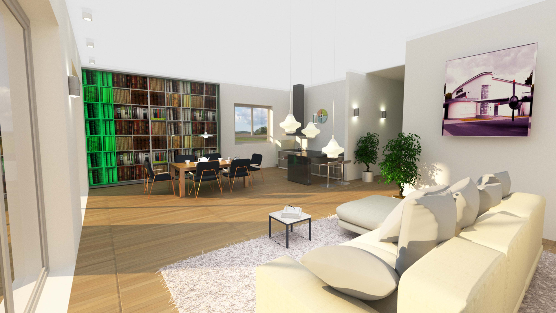Neubauprojekt Sofienstraße Nussloch - Wohnjung 5 Wohnbereich