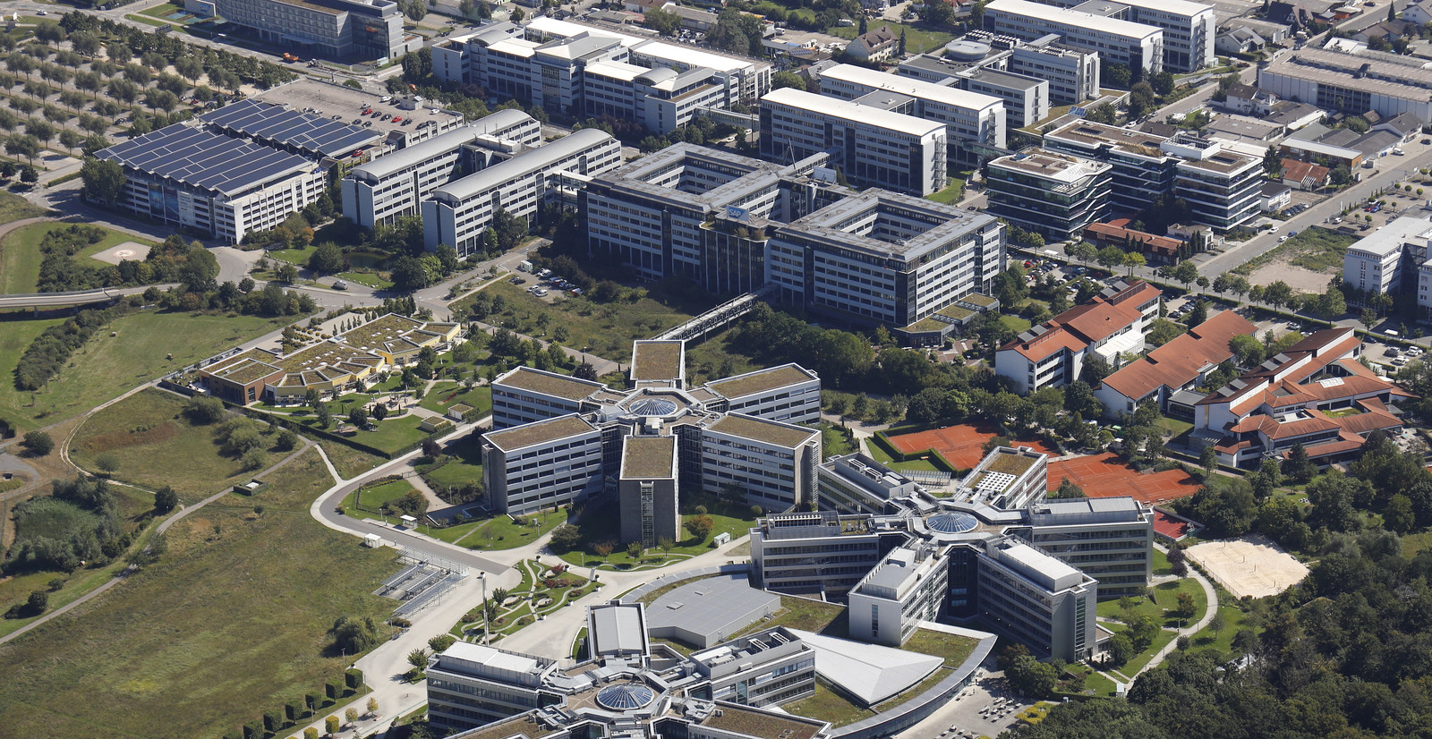 Stadt Walldorf Luftaufnahme